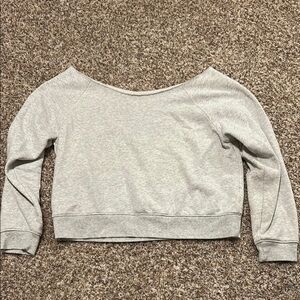Wild Fable Gray Off-Shoulder Sweatshirt